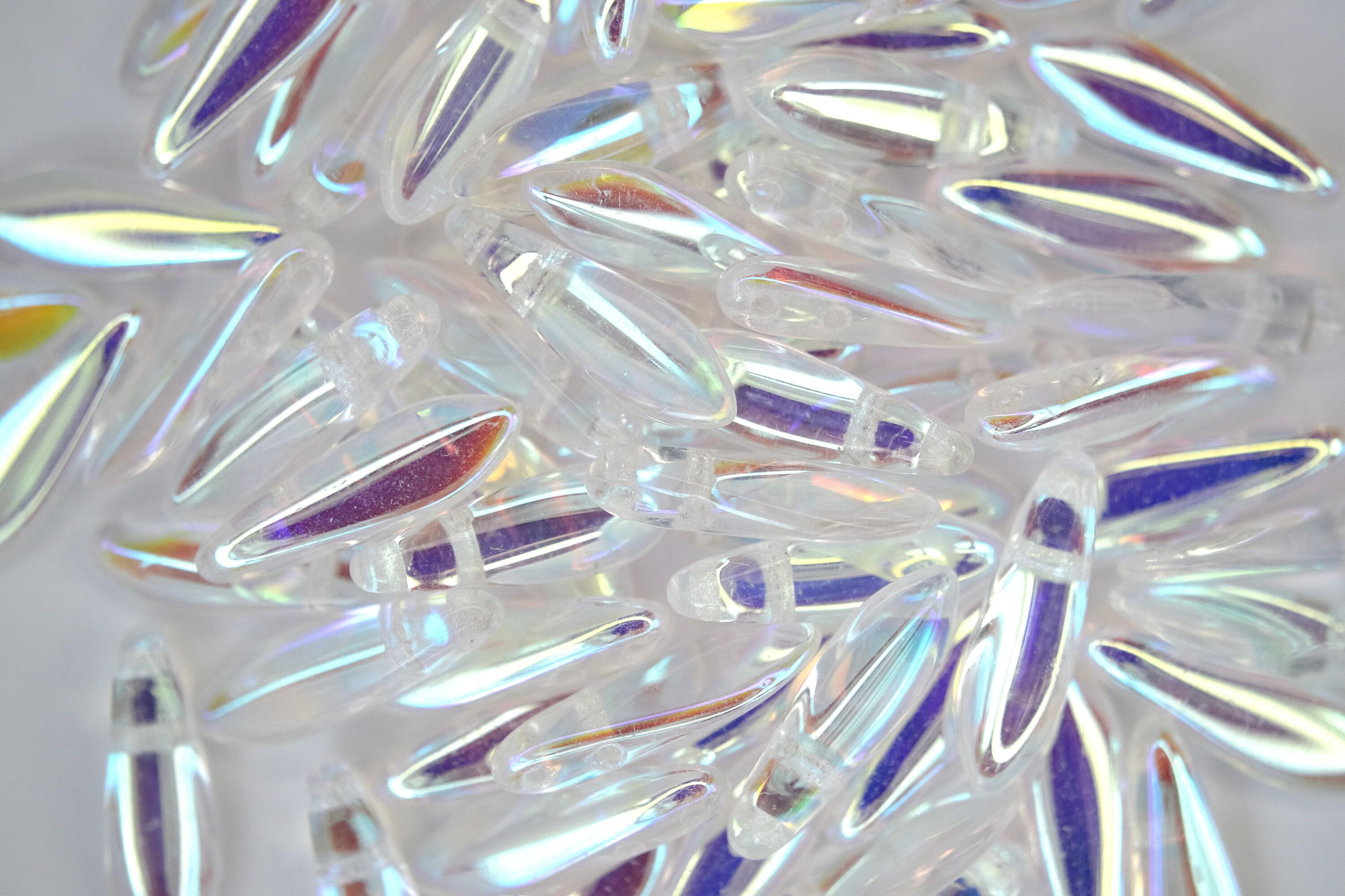 CzechMates Dagger Beads – 5x16mm Czech Glass – 25 Pieces – 60 Colors To Choose From