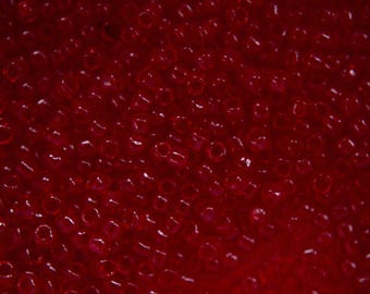 10g TOHO 8/0 Runda Japanska Pärlor 3 mm 5c Transparenta Rubinpärlor Smyckestillverkning Högkvalitativ Pärltillverkning