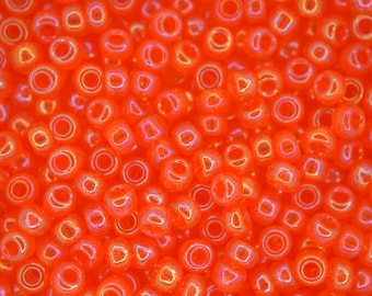 10g MIYUKI 6/0 Round Japanese Seed Beads 4mm 9253 Transparent Orange AB Seed Beads Jewelry Making High-quality Beading