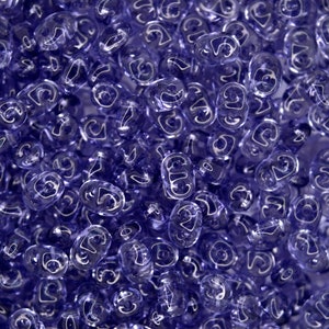10g Matubo SuperDuo Czech Seed Beads 2.5x5mm Transparent Tanzanite Two-Hole High Quality for Jewelry Making Beading Czech