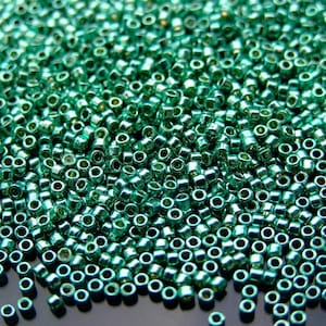 7g TOHO 11/0 Schatz Japanische Rocailles PF561 PermaFin Verzinkt Grün Teal 1,5 mm Rocailles Schmuck machen Hochwertige Perlen Japan