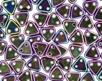 Czechmate Triangle Beads - 5g Iris Purple  Czech Glass Beads for Jewellery Making  Beading Supplies High Quality Jewelry Supply from Czechia