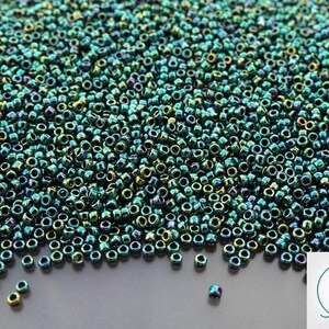 10g TOHO 15/0 Round Japanese Seed Beads 1.5mm 506 Higher Metallic June Bug Seed Beads Jewelry Making High-quality Beading Japan