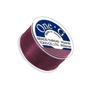Toho One-G 0,2 mm 50 yard kralendraad bordeauxrood