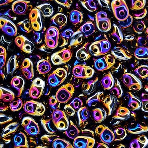 10g Matubo SuperDuo Czech Seed Beads 2.5x5mm Jet Full Sliperit Two-Hole High Quality for Jewelry Making Beading Czech