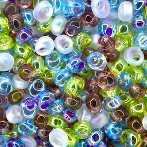 10g Miyuki Magatamas 4mm MIX14 Mix Gemstones Glass Seed Beads Japanese Japan Beading Supply DIY Jewelry Making