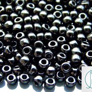 10 g TOHO 3/0 Runde japanische Rocailles 5,5 mm 49 Stück, undurchsichtig, Jet, für die Schmuckherstellung, hochwertige Perlenarbeiten