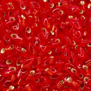 10g MIYUKI Long Magatama Japanese Beads 4x7mm Silver Lined Red Flame Unique High Quality Jewellery Making Beading