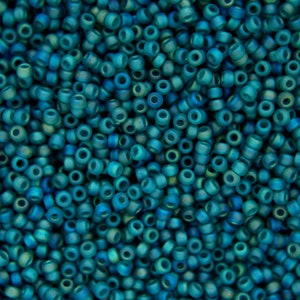 10g MIYUKI 11/0 Round Japanese Seed Beads 2mm 92405FR Matte Transparent Teal AB Seed Beads Jewelry Making High-quality Beading