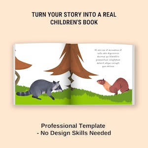 Children's Book Template 8.5x8.5, KDP Canva Template, Picture Book Design, Editable Book Template Canva Layout Editable Kid Book Interior image 15