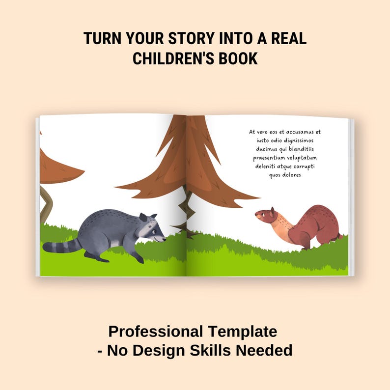 Children's Book Template 8.5x8.5, KDP Canva Template, Picture Book Design, Editable Book Template Canva Layout Editable Kid Book Interior image 15