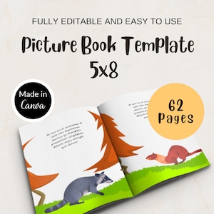 Modèle de livre d'images 5 x 8 pouces, modèle Amazon KDP canva, conception de livre pour enfants modifiable, modèle d'intérieur KDP de livre pour enfants préfabriqué