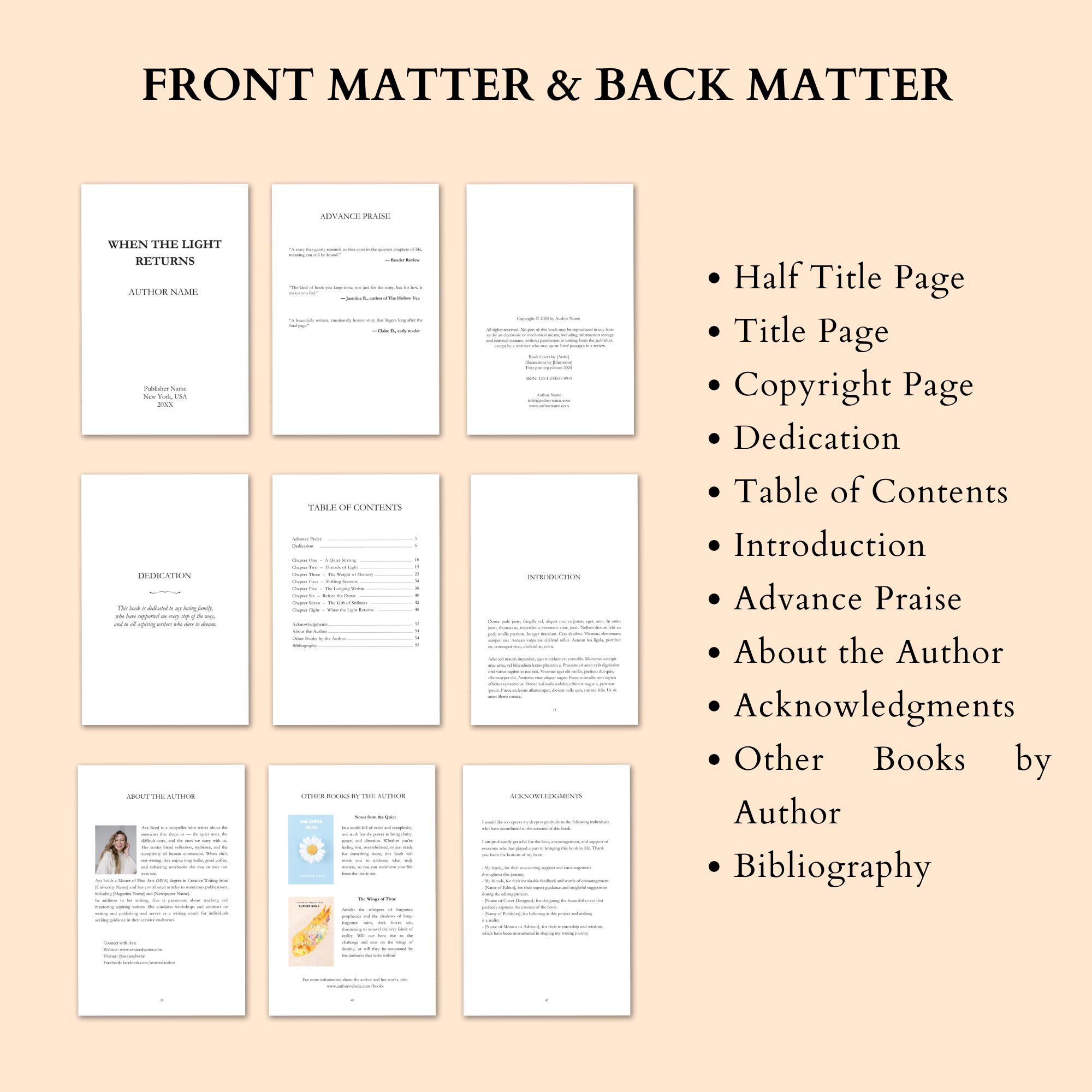 6x9 KDP Book Template, Editable Canva Interior and Covers With Bleed ...