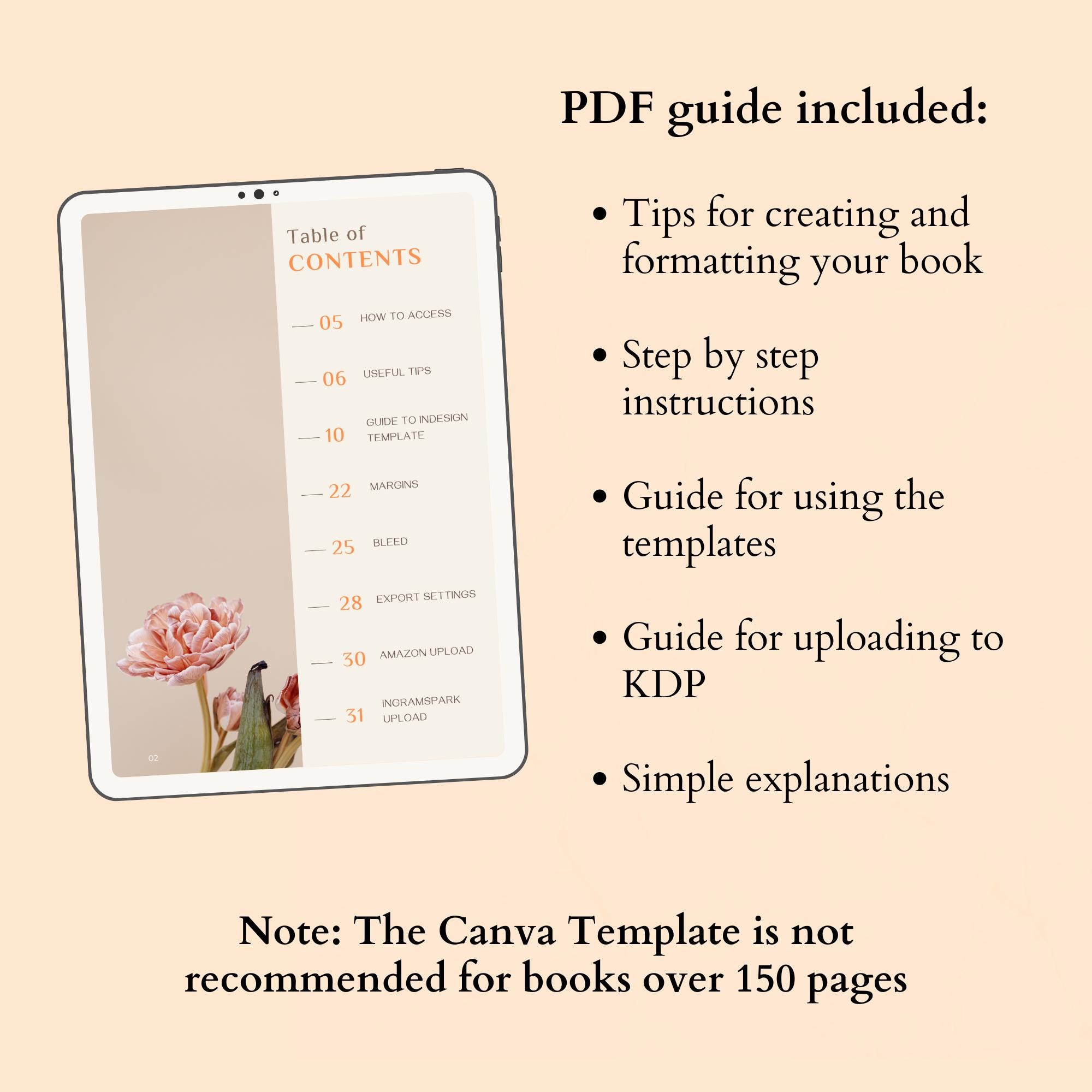 6x9 KDP Book Template, Editable Canva Interior and Covers With Bleed ...