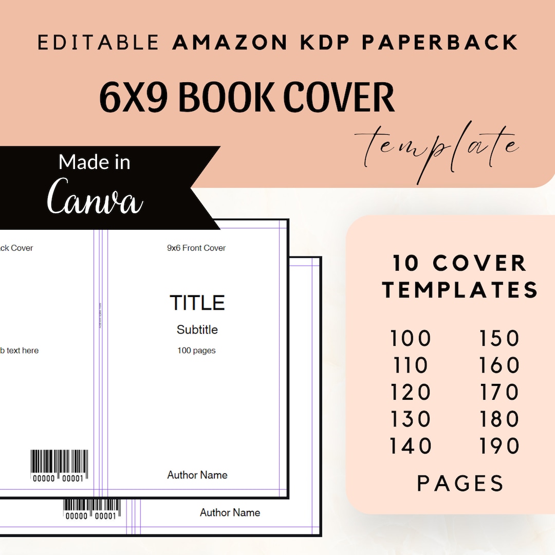 KDP Cover Templates 6x9 100 190 Pages Amazon Kdp Paperback Bookcover KDP Cover Templates 6x9 100 190 Pages Amazon Kdp Paperback Bookcover
