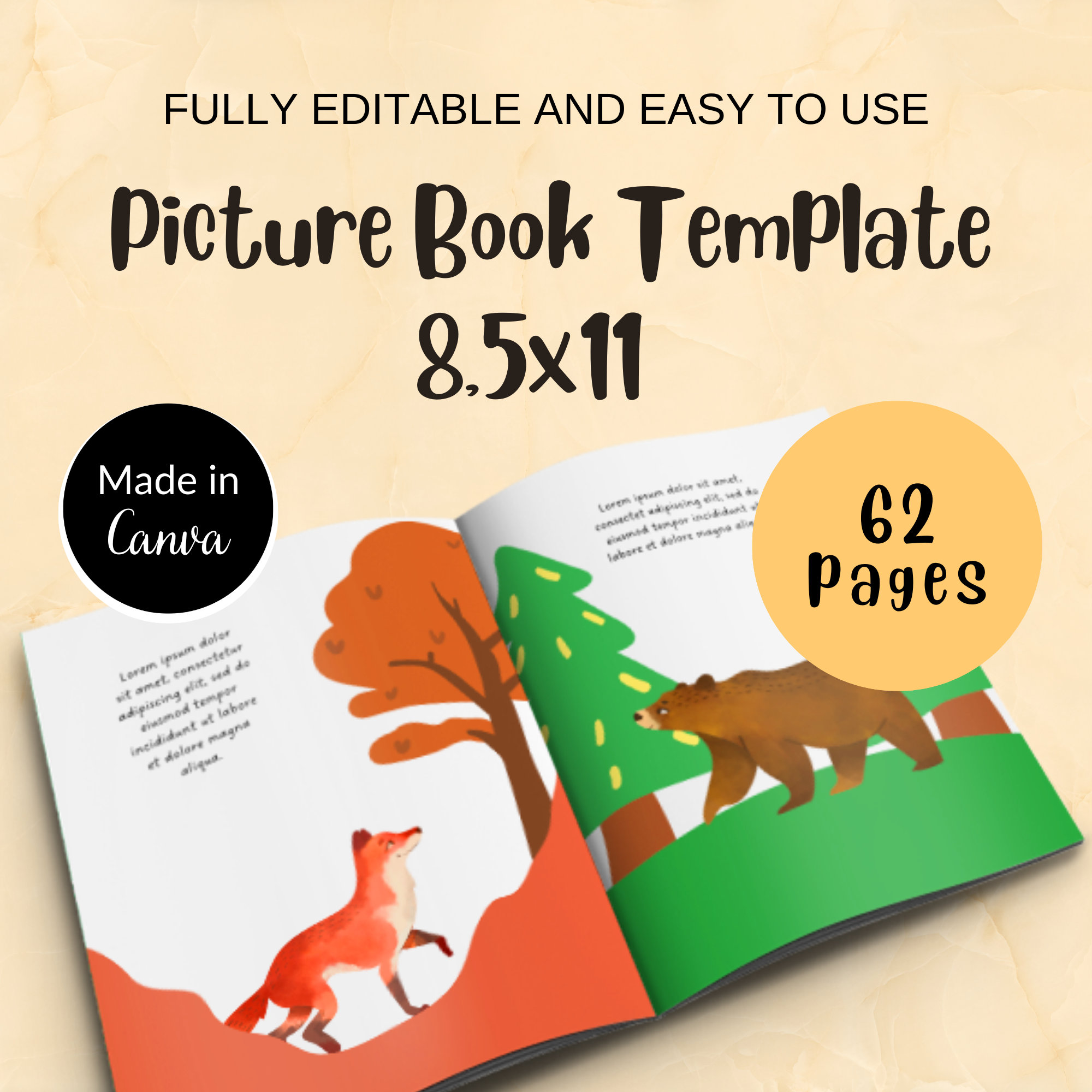 Picture Book Template 8.5x11 KDP Canva Template Editable Book Template Picture Book Template 8.5x11 KDP Canva Template Editable Book Template