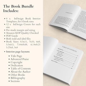InDesign Book Templates KDP Bundle, Cover Design and Interior Layouts, Novel Template image 2