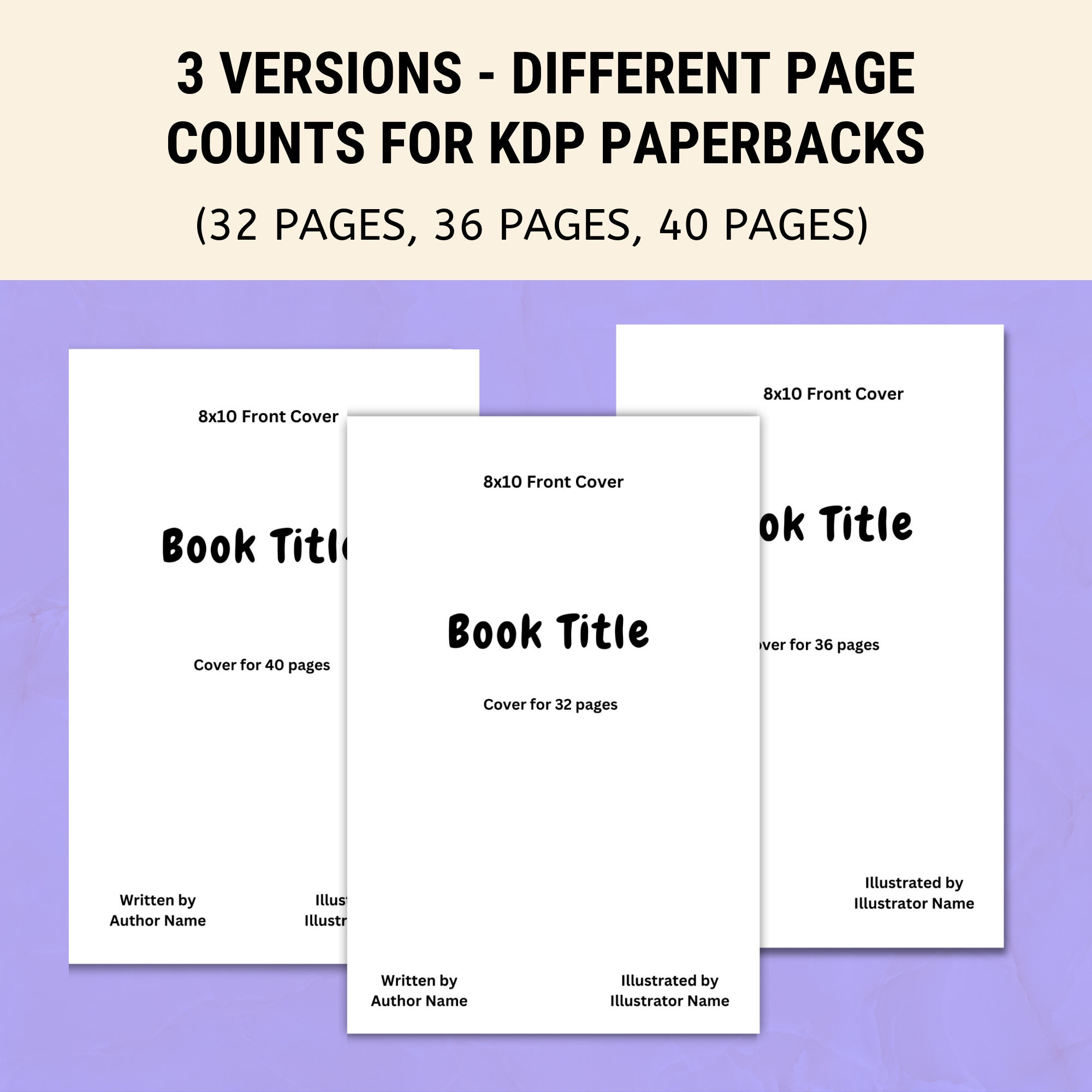 Amazon KDP Childrens Book Cover Template 8x10 Picture Book Cover Design Amazon KDP Childrens Book Cover Template 8x10 Picture Book Cover Design