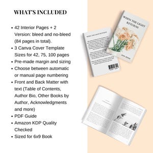6x9 KDP Book Template, Editable Canva Interior and Covers With Bleed ...