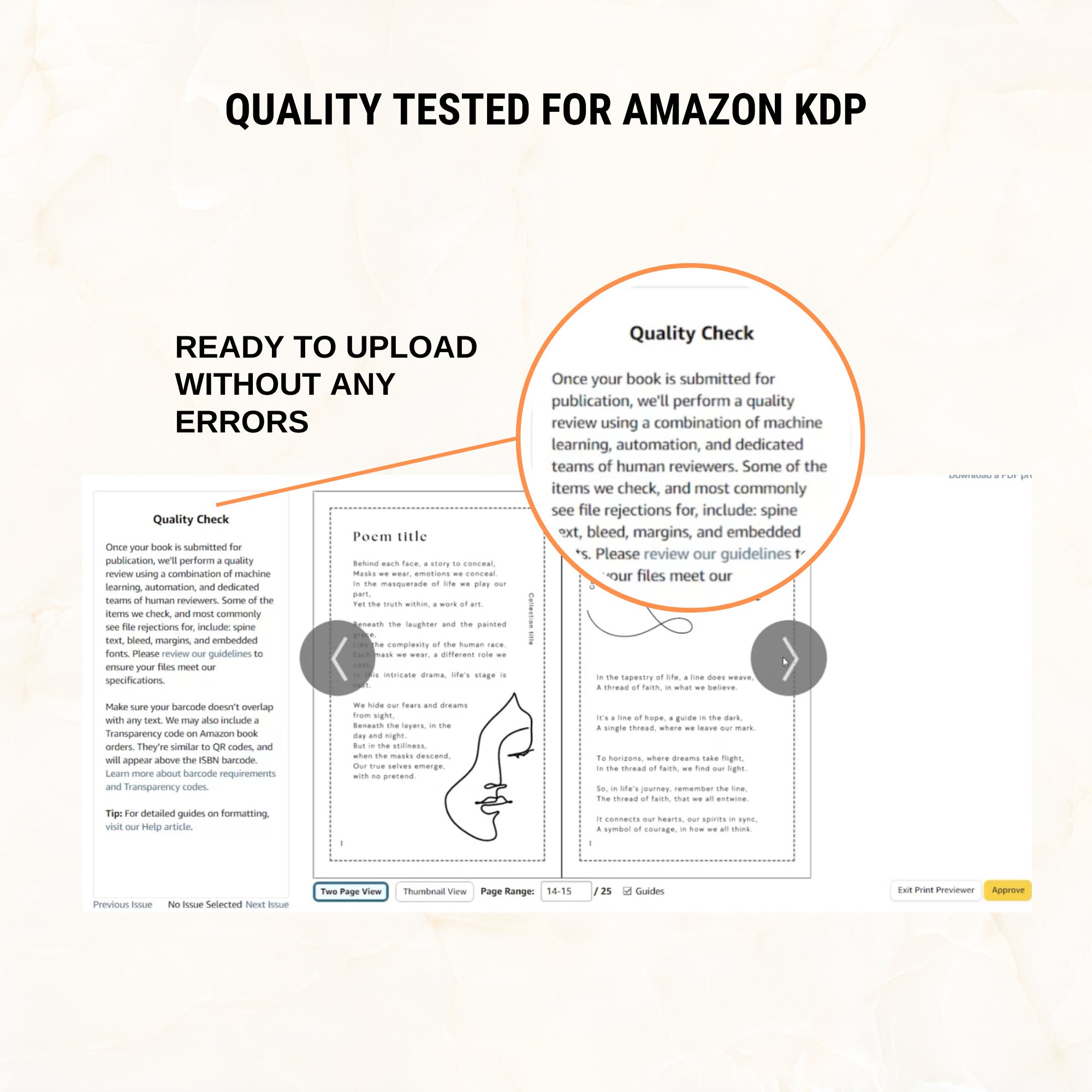 Poetry Book KDP Template 5x8, Paperback & Hardcover Book Interior, 5 X ...