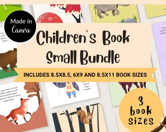 Children’s Book Template Bundle, Editable Canva KDP Picture Book Interiors & Covers (8.5x8.5, 6x9, 8.5x11)