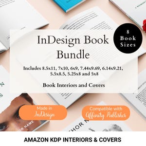 InDesign Book Templates KDP Bundle, Cover Design and Interior Layouts, Novel Template