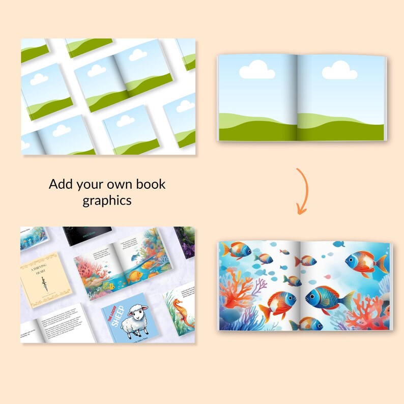 Canva Square Book Mockup Templates, Digital Cover Mock Up, KDP Ebook ...