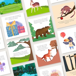 Children's Book Template 8.5x8.5, KDP Canva Template, Picture Book Design, Editable Book Template Canva Layout Editable Kid Book Interior image 16