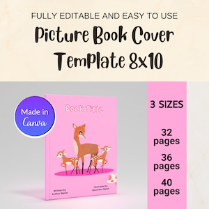 Modèle de couverture de livre pour enfants Amazon KDP 8 x 10, conception de couverture de livre d'images, modèle de couverture de livre en toile, livre pour enfants, modèle de couverture de livre préfabriqué