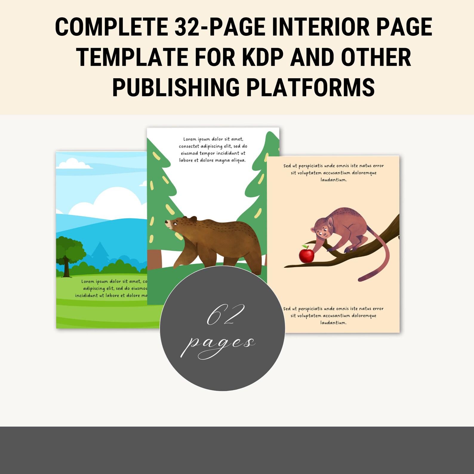 Children's Book Template 6x9” KDP Canva Template | Picture Book Design ...