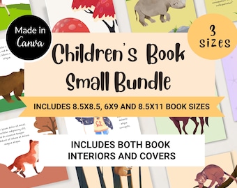 Children's Book Template Bundle, Custom Kid KDP Book Template, Editable Self Publishing Picture Book Template, Canva Interior Cover Template
