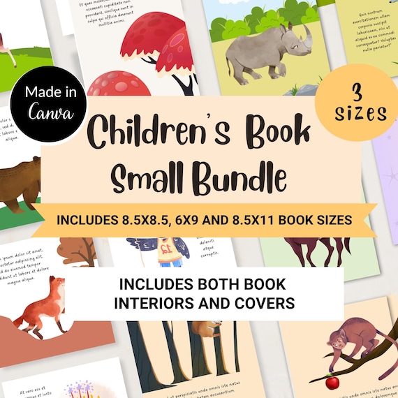 Children's Book Template Bundle, Custom Kid KDP Book Template, Editable Self Publishing Picture Book Template, Canva Interior Cover Template
