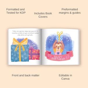 Children's Book Template 8.5x8.5, KDP Canva Template, Picture Book Design, Editable Book Template Canva Layout Editable Kid Book Interior image 4