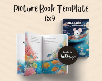 Picture Book InDesign Template 6x9, KDP Children Book Template, KDP Child Book Cover Template, Kid Premade Book Cover Template, KDP Template