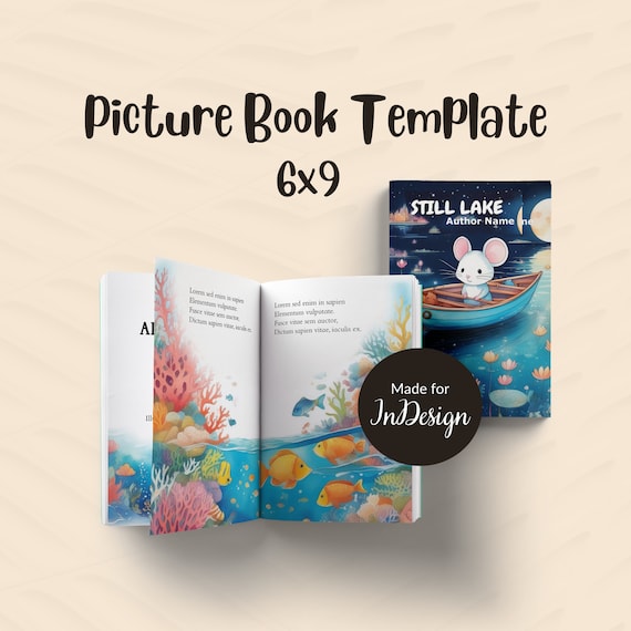 Picture Book InDesign Template 6x9, KDP Children Book Template, KDP Child Book Cover Template, Kid Premade Book Cover Template, KDP Template