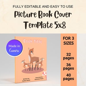 Modèle de couverture de livre pour enfants KDP 5 x 8 po. Modèle de couverture KDP, conception de couverture de livre d'images, couverture préfabriquée, couverture de livre pour enfants modifiable KDP Amazon