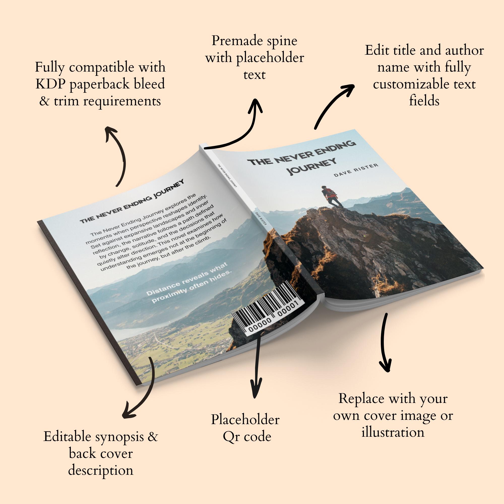 5.5x8.5 Book Template KDP, Editable Canva Interior and Cover With Bleed ...