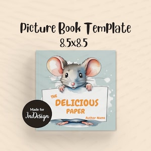 Modello di libro per bambini InDesign 8.5x8.5, Libro per bambini preconfezionato KDP, Copertina e interno del modello di libro per bambini, Modello di libro per bambini KDP