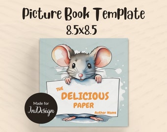 Children's Book Template  InDesign 8.5x8.5, Premade Kids Book KDP, Kid Book Template Cover & Interior, KDP Child Book Template