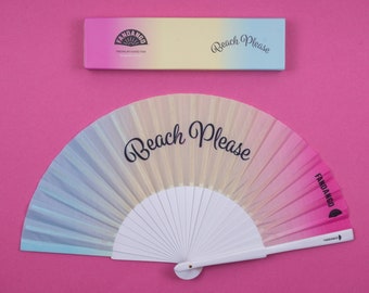 Hand held wooden folding fan - Go Beach - Fandango - Attention seeking, beach please, holiday fashion accessory