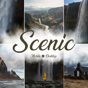 16 SCENIC erdige Outdoor Lightroom Presets, Mobile & Desktop Presets, Landschaft Moody Nature Presets, Wanderlast Presets für Instagram