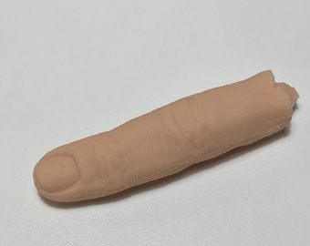 Realistic silicone finger, prosthetic finger prop