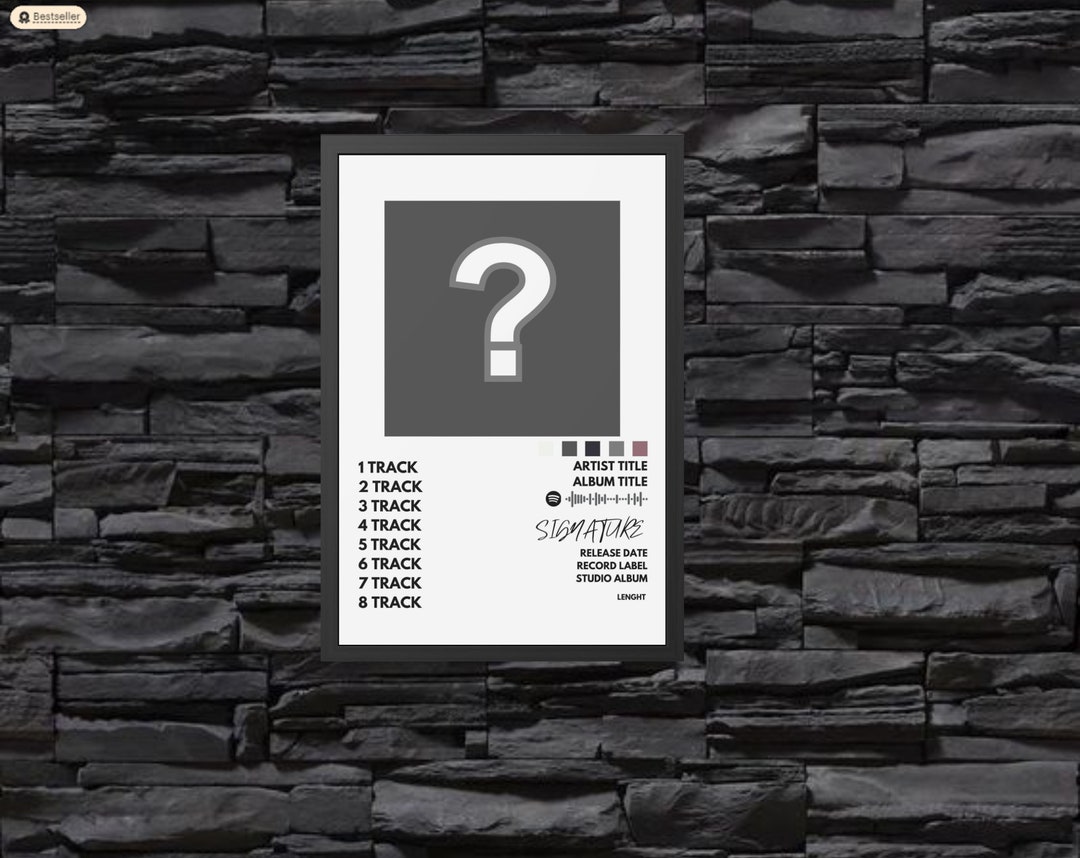 Personalized Album Poster - Digital Album Art Poster Download - Home ...
