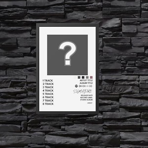 Personalized Album Poster - Digital Album Art Poster Download - Home Decoration - Wall Art - Tracklist- Digital Download