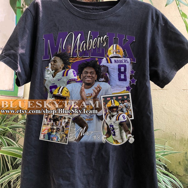 Vintage 90s Graphic Style Malik Nabers T-Shirt, Malik Nabers shirt, Vintage Oversized Sport Tee, Retro American Football Bootleg Gift AZ001