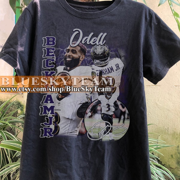 Odell Beckham Jr Baltimore Football Shirt, Ravens Football Shirt Christmas Gift Unisex, Football 90s Vintage Fan Gift, Best Gift Ever