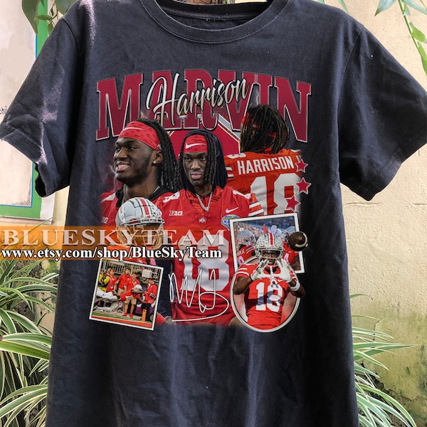 Vintage 90er Jahre Grafik-Stil Marvin Harrison T-Shirt, Marvin Harrison Shirt, Vintage Oversized Sport T-Shirt, Retro American Football Bootleg Shirt