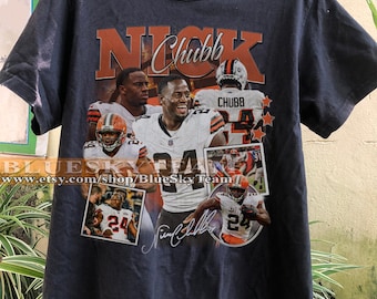 Vintage 90s Graphic Style Nick Chubb T-Shirt, Nick Chubb shirt, Vintage Oversized Sport Tee, Retro American Football Bootleg Gift New Style