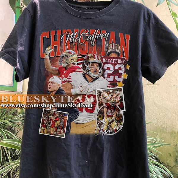 Vintage Christian McCaffrey Shirt, San Francisco Football Shirt, Christian McCaffrey T-Shirt, Christian McCaffrey Football Shirt Gift
