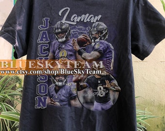 Vintage 90s Graphic Style Lamar Jackson T-Shirt, Lamar Jackson shirt, Vintage Oversized Sport Tee, Retro American Football Bootleg Gift